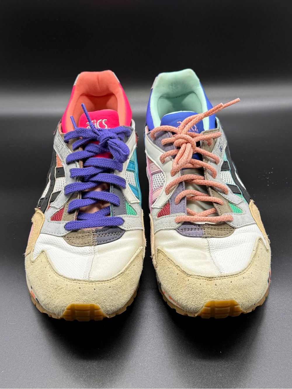Asics Gel Lyte V "Re: Material" Sneakers Men's 12 Mismatched in Pink Aqua Wash - Picture 2 of 8